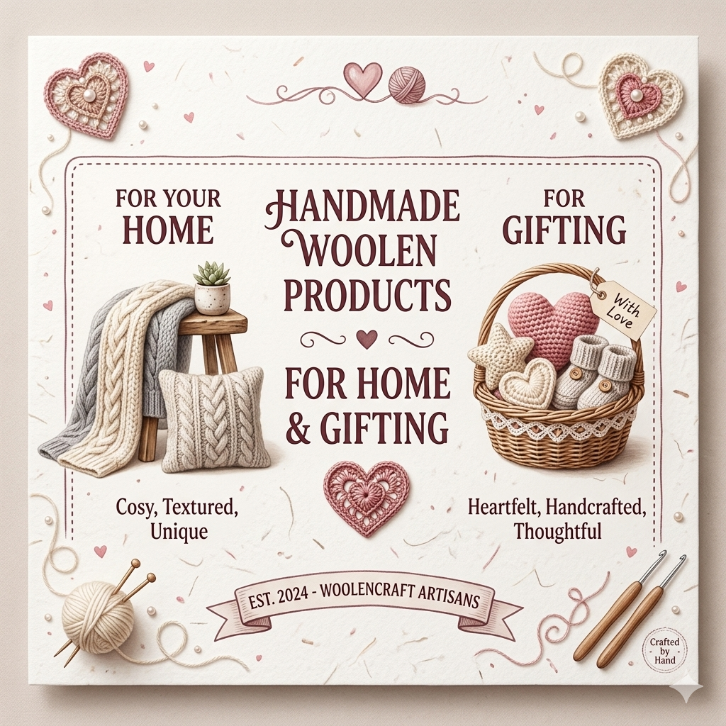 Handmade Woolen Products for Home & Gifting