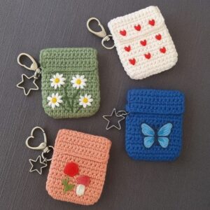 Home crochet earbuds cover