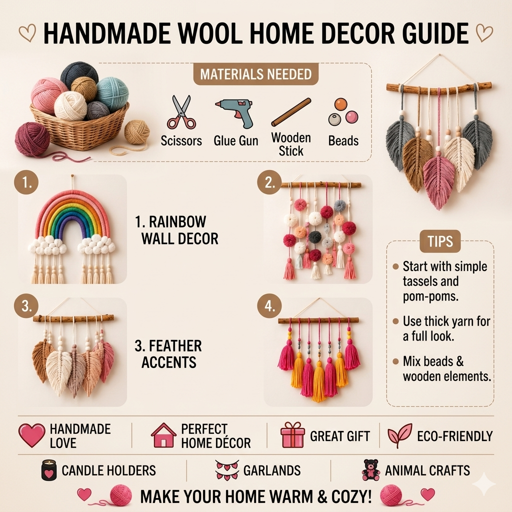 “Easy Woolen Wall Hanging Ideas for Beautiful Home Décor